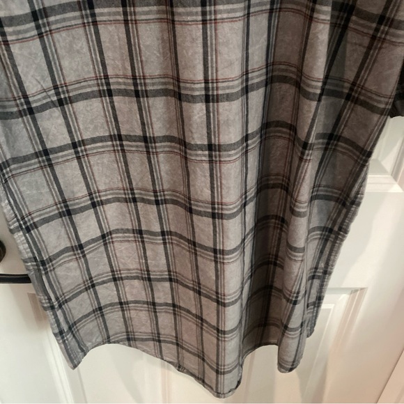 Harley Davidson Shirt Men’s Size M Casual Button Down Gray Plaid Short Sleeve - Picture 9 of 14